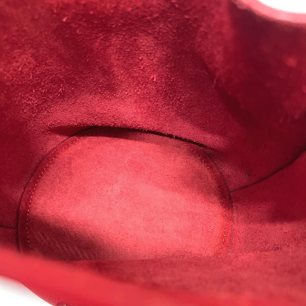 CELINE big bag bucket nano 2WAY Hand Bag Shoulder Bag Leather Red/SilverHardware