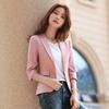 K-style Ol Young Casual One Button 3/4 Sleeve Pink Short Linen Small Suit Small Suit Outwear