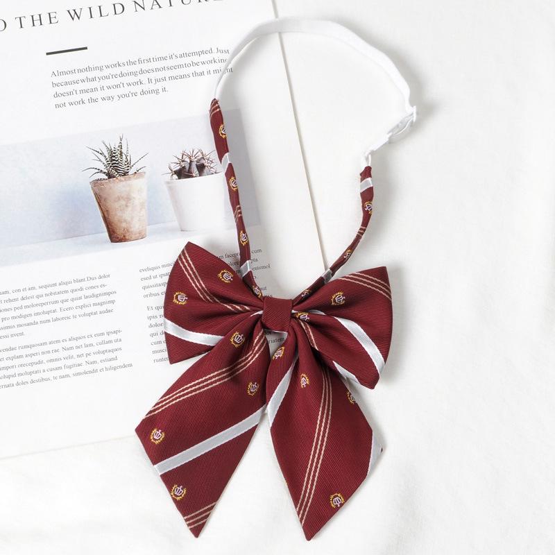 Graduation Photo Burgundy Bow Tie for Women & Men - Japanese JK Academy Style