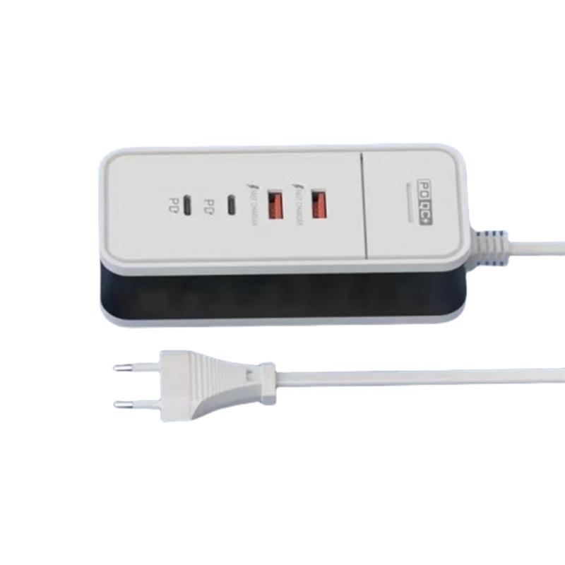 

2A2C USB Charger MultiFunctional Power Strips Fast Charging Adapter For Efficient Device Charging In Office Home Use