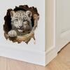 3D Leopard Wandsticker Selbstklebend Abnehmbar Wasserdicht für Schlafzimmer Flur Tür Badezimmer Renovierung Heimdeko
