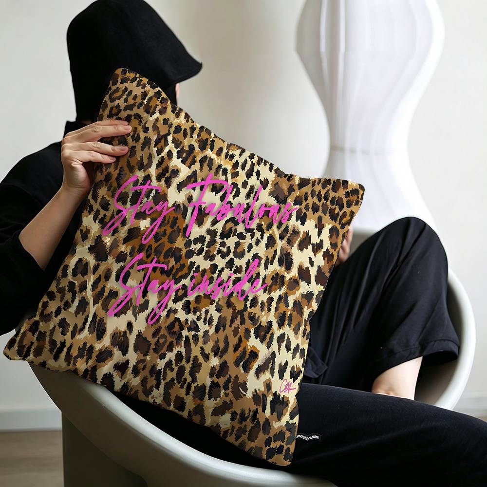 Fashion cool Leopard Print Pillow Anime Pillow Sofa Bed Head Pillow Cover Cushion Cover 45x45 cm Fashion