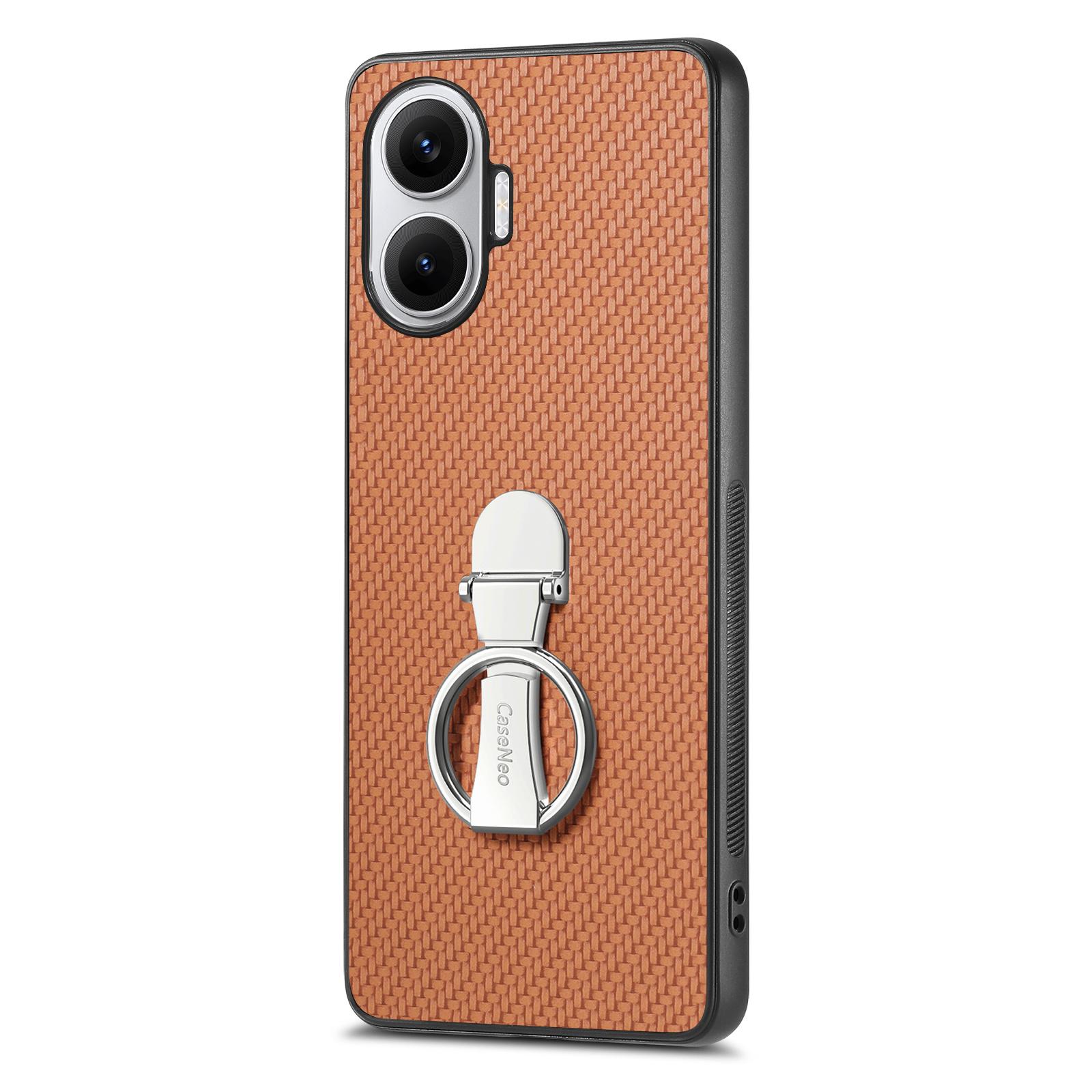 

For Xiaomi Redmi Turbo 4 Pro 5G Case Folding Kickstand Leather Back Cover Carbon Fiber Texture D