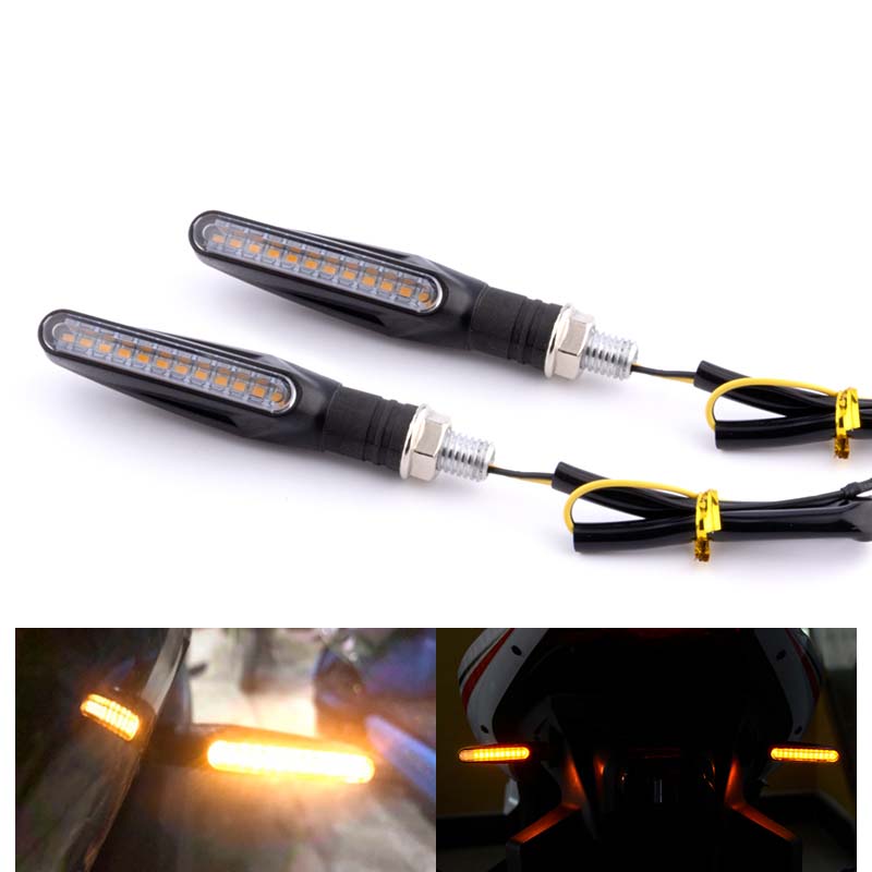 2Pcs/4Pcs Motorcycle Turn Signal Lights Universal Motorcycle Indicators LED Motorbike Turning Indicators Daytime Running Lights