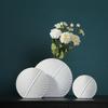 European Ceramic Vase Living Room Decoration Flower Arrangement Vase Desktop Creative Green Leaf Flower Arrangement Ornament