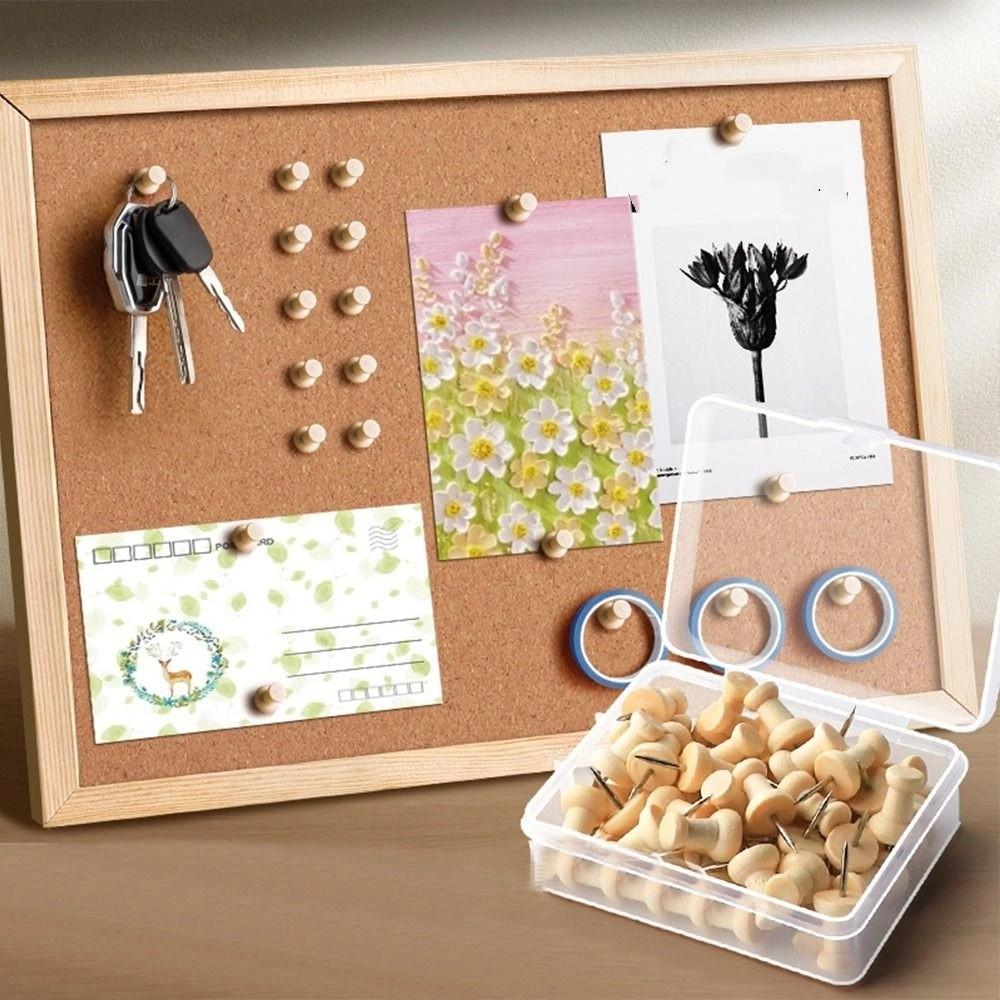 50PCS Plastic Board Tacks Push Pins Cork Board Thumb Tacks Pins INS Pushpin Thumbtack  Fixings Pins