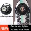 1Pair NEW Swivel Buckle Automatic Shoelaces for Sneakers - No-Tie Thick Round Laces for Adults And Kids Lazy Shoelace Solution
