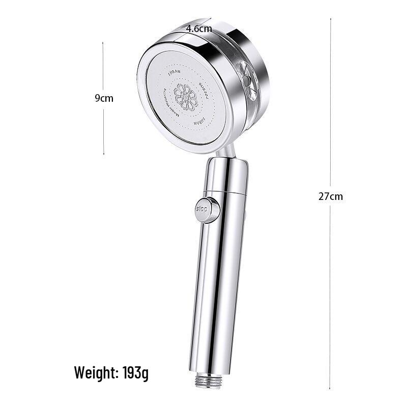 Adjustable Pressurized Handheld Shower Head with Massage & Water-Saving Features