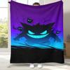 Gengar Pokemon Cartoon Ectoplasma Flannel Blanket,Ultra Soft Warm Plush Throw for Home Bedroom Bed Sofa Cover Picnic Gift