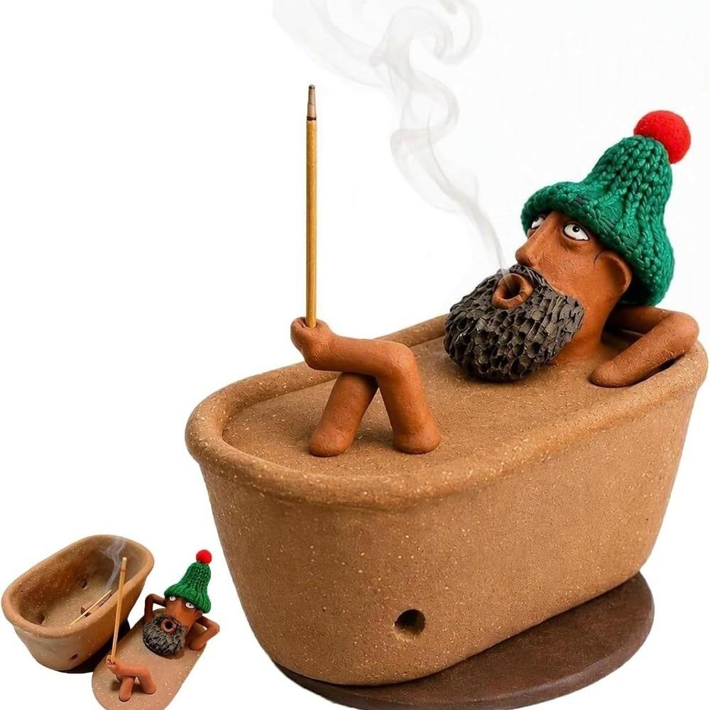 Creative Bathtub Incense Holder Funny Aromatherapy Incense Holder Incense Stick Burner Gift