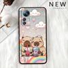Cartoon Anime Capibala Art For Xiaomi Mi 15 14 13 13T 12 12T 12S 11 11i 11T Pro Ultra Lite 5G Black Soft Phone Case