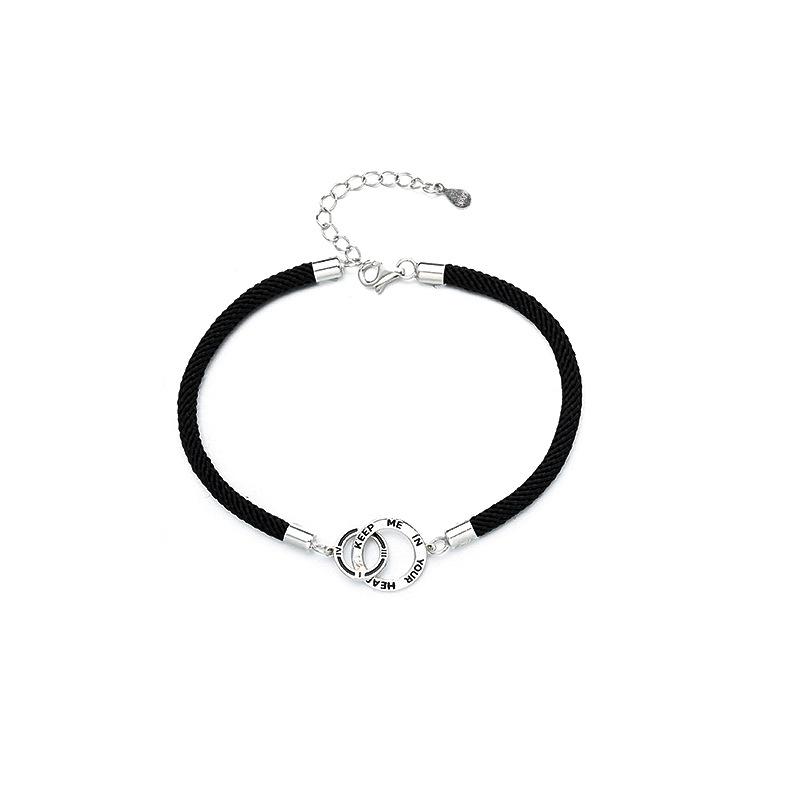 Interlocking Couple Bracelet Korean Version of Simple Niche Woven Hand Rope Valentine's Day Gift for Girlfriend