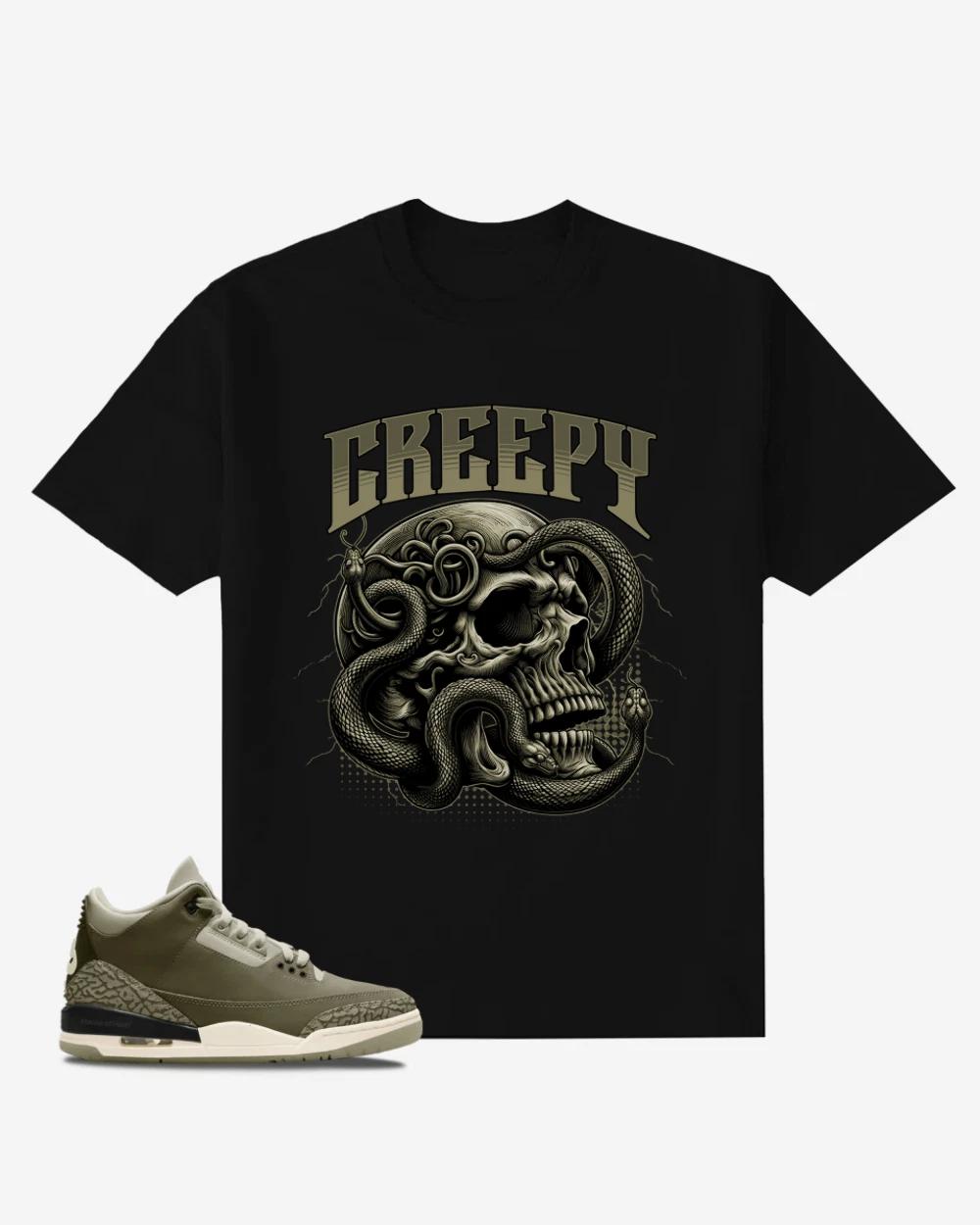 Creepy Skull Oversized T-Shirt L