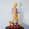 Jt Statue Dragon Ball Z Son Goku Figure Replaceable Heads Led Base Super Saiyan Goku Action Figures Set Mode Playthings Gifts