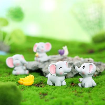 Cute Desktop Garden Elephant Figurine Home Decoration Micro Landscape Cartoon