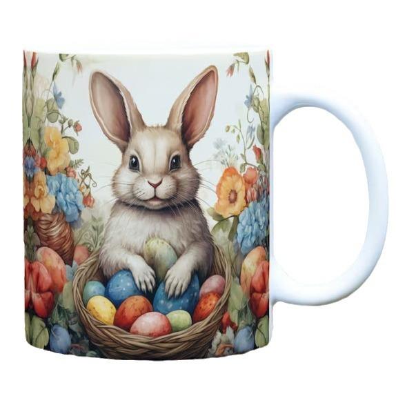 3D Happy Easter Rabbit Egg Egg Ceramic Coffee Mug Tea Cup