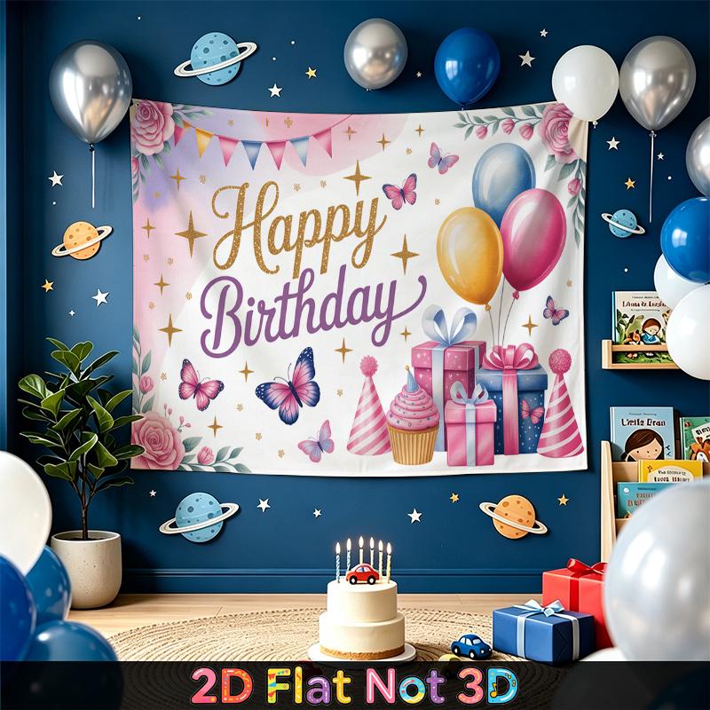 1pc Floral Party Backdrop - Room Wall Decor