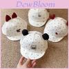 Baby Girl Boy Summer Cotton Sun Hat With Cherry Heart Dots For Newborns