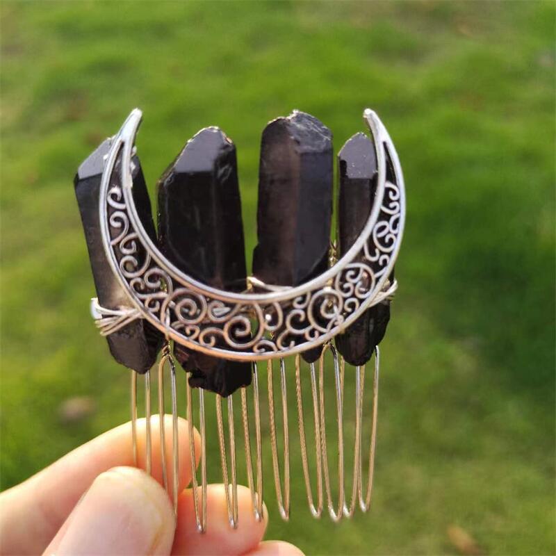 Handmade Crystal Crown Hair Comb – 10-Tooth European & American Style Hair Accessory