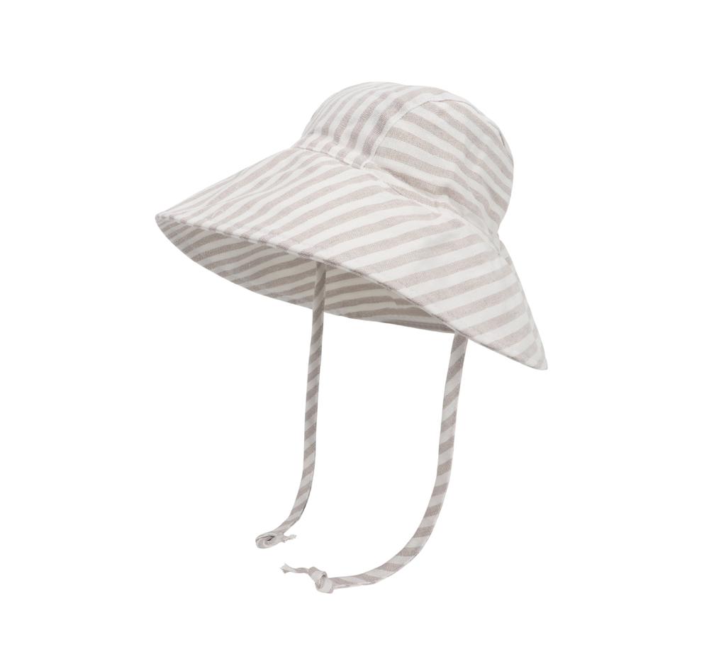 Baby Sun Hat UPF 50+ Cotton Wide Brim UV Protection Strap Lightweight Travel Beach Cap for Boys Girls Stylish Summer Bucket Hat