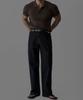 Baulopeulodeogteu Pique Collar Muscle Short Sleeve Knit [Brown]