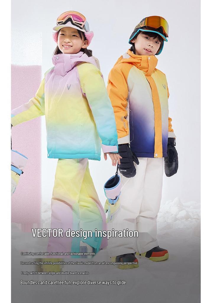 VECTOR Kids' Winter Ski Pants - Thick, Warm, Cold-Resistant for Boys and Girls
