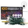 UL588 US Standard Outdoor Waterproof 100-Light Christmas String with Clear Tungsten Filament