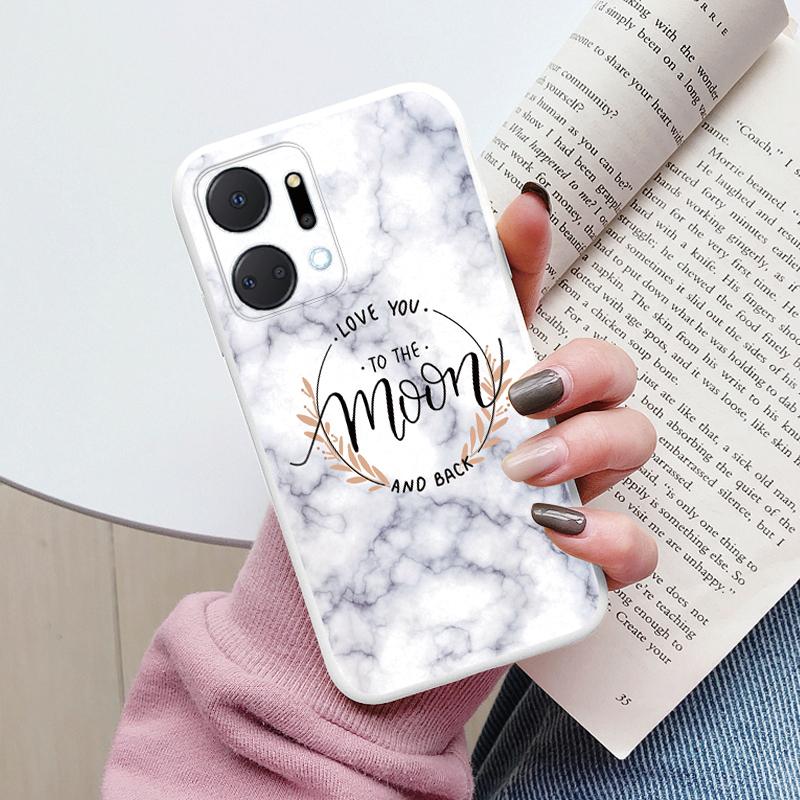 Case For Honor X7a Back Cover Protective Silicone Funda Fashion Marble Stone Texture Coque For HonorX7a 6.75 X8b X7b X7c X7d X8c
