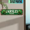 Parsley Place 2D Flat Metal Tin Sign 16x4 Inch Vintage Farmhouse Wall Decor for Home Bar Cafe Garage