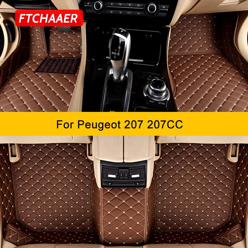 

FTCHAAER Пользовательские автомобильные коврики для Peugeot 207 207CC Автоковры Аксессуары для ног
