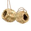 2PCS Hanging Bird House Ball Shape Hand Woven Bird Nesting House for Garden Patio Lawn Office