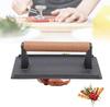 Steak Press 21x10.5cm, Cast Iron Grill, Rectangular Burger Press for Steak, Meat, Bacon, Kitchen Craft, Heavy Flat Steak