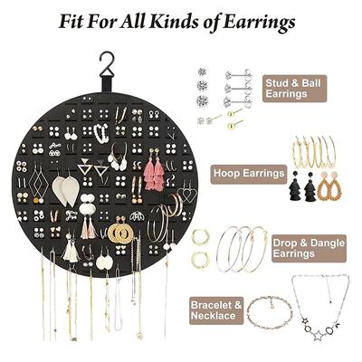 Earrings Hanging Organizer Wall Earring Holder Soft Felt Hanger For Jewelry Necklace Earring Ring Stud Display Holder Stand