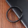 European and American Accessories, Simple Titanium Steel Men's Leather Bracelet, Black Bracelet Student Jewelry 2026