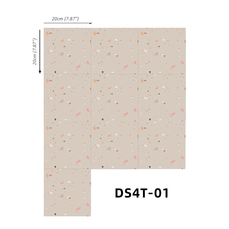 Home Decoration Anti-Skid Floor Sticker Self-Adhesive Removable Adhesive Frosted Tile Sticker Wall Sticker Bathroom Waterproof Tile Sticker