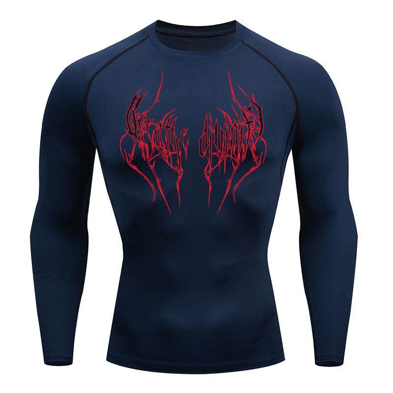 Summer Running T-Shirt Men Short Sleeve Compression Shirt Gym Sports Top Black Quick Dry Breathable MMA Fitness Clothing