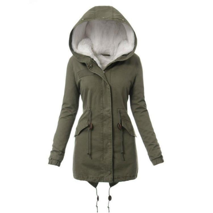 Warm Winter Women Plus Size Faux Fur Hooded Long Coat Thicken Fleece Fashion Parka Jacket Outwear