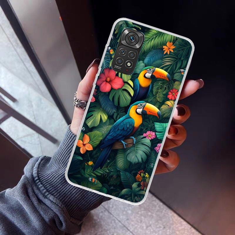

Tropical Toucan Phone Case For Xiaomi Redmi Note 10 11 12 13 14 15 Pro Plus 11S 12S 14S 11T 11E 10S Soft TPU Back Cover Redmi No Redmi Note 12 4G