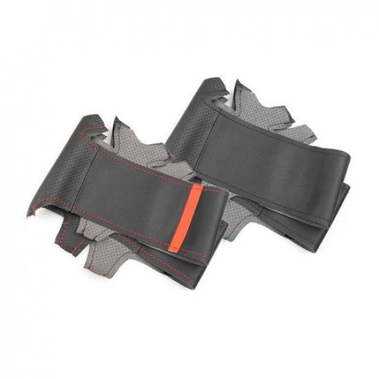 Car Steering Wheel Leather Cover Trim For Mercedes Benz C-Class W204 2007-2011