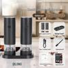 Electric Black Pepper Grinder, Stainless Steel Kitchen Tool with Reinforced Grinding Core