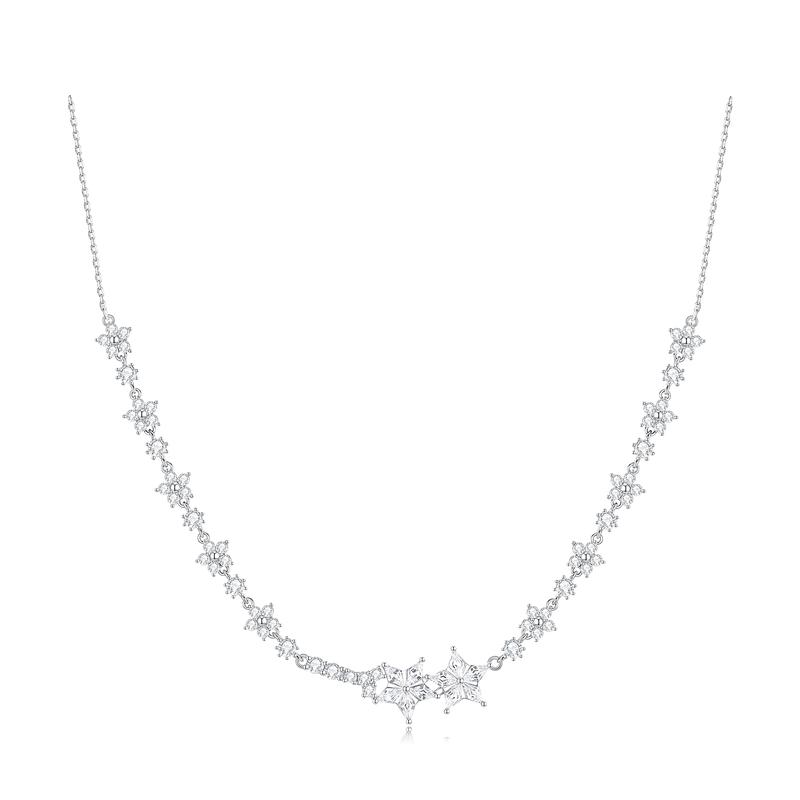 Barbie necklace [Explosive Diamonds Limited Edition]  Crystal Luxurious Gemini Sparkling Clavicle Chain Exquisite Planet Super Y-Ba2604077 коричневый