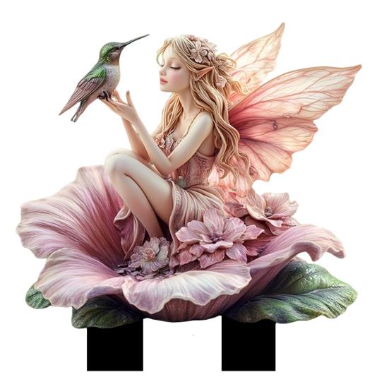 Flower Fairy Garden Stake 2D Acrylic Fairy Decoration Flower Fairy