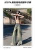American retro washed old wide-leg jeans women's new high street design loose straight mopping pants