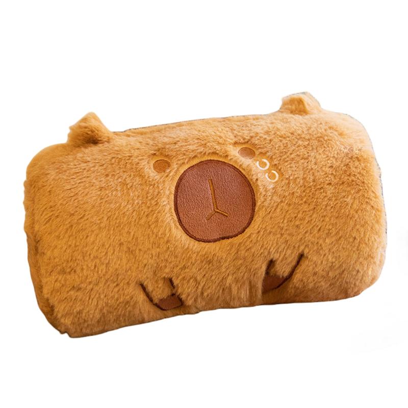

Hand Plush Capybara Warmer Stuffed Doll Cartoon Pillow Rooom Decordtion Gift Kid Style A