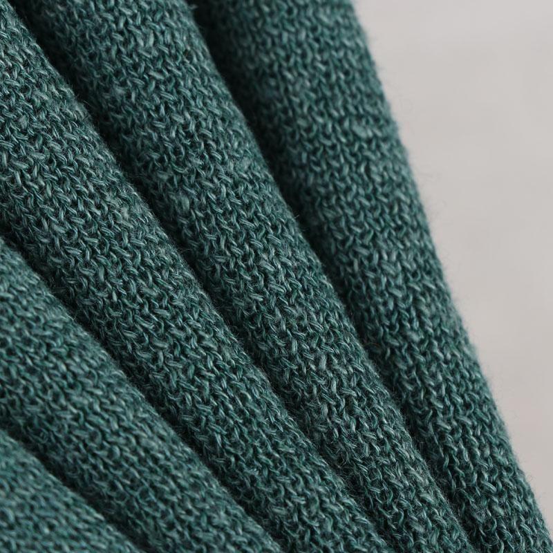 Sunshine House Autumn Winter New Arrival Export European and American plus Size Women's Clothes V Neck Linen Blend Long Sleeves Sweater Knitwear