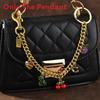Style Fruit Pendant Bag Charm With Metal Chain For Women