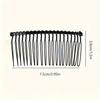 Minimalist Alloy Hairpin - Solid Color, Wavy Design, Ideal for Tidying Messy Hair, Non-Slip Rectangular Clip, Suitable for Teenagers and Adults