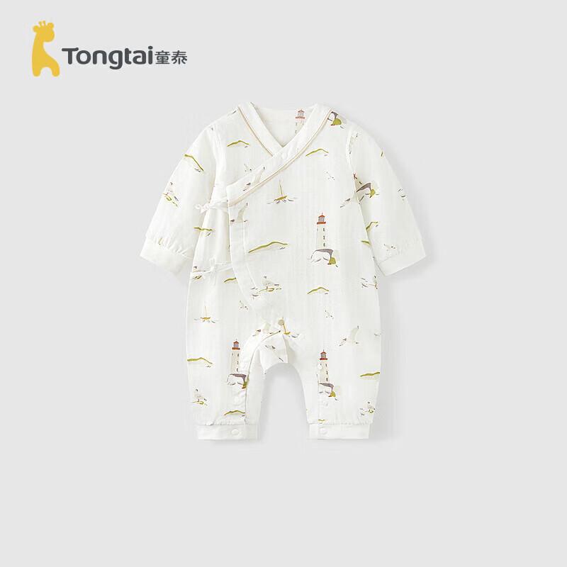 TONGTAI Baby Spring/Autumn Cotton Gauze Long-Sleeve Romper 80cm