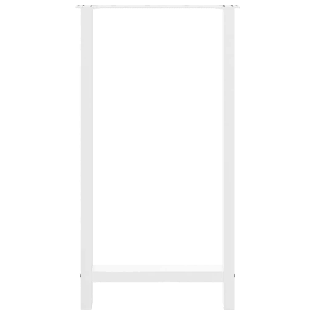 Vidaxl Nogi Do Stolika Kawowego, Białe, 2 Szt., 60X(110-111) Cm, Stal