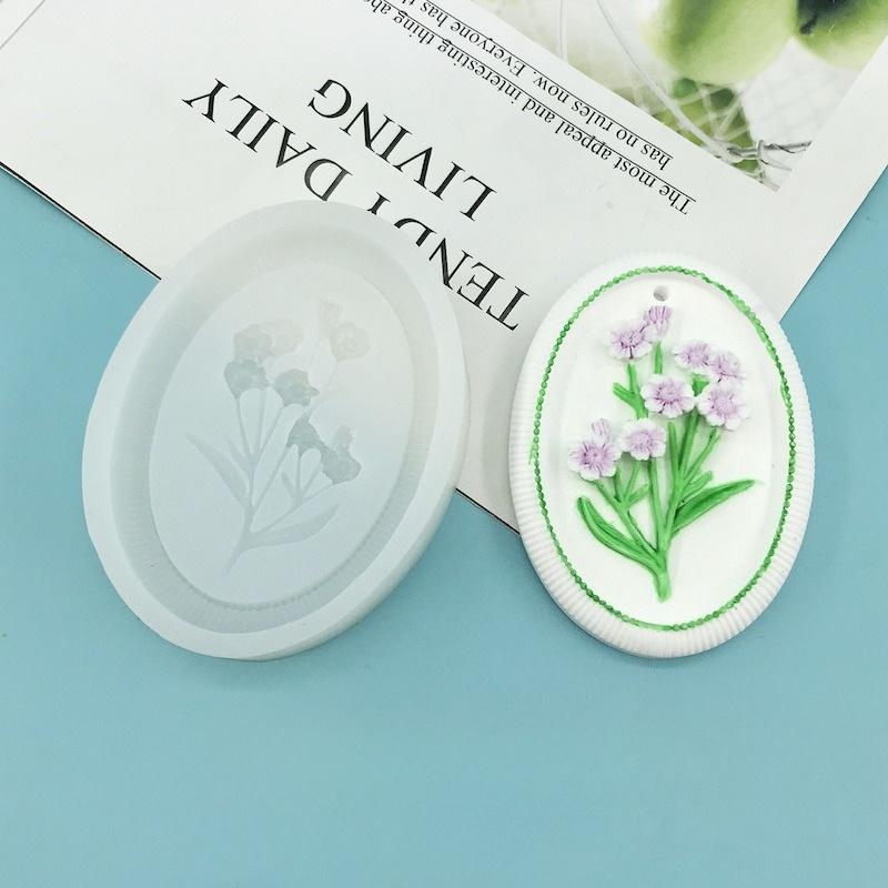 

1Pc Hydrangea Camellia Plaster Aromatherapy Hanging Plate DIY Handmade Silicone Mold